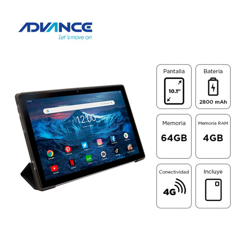 TABLET 10.1 PULGADAS 4G LTE / 4GB RAM / 64GB / ADVANCE SP5706